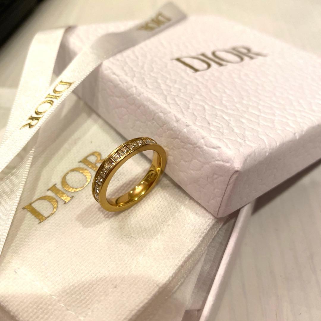 JHONです！dior メタルゴールドリング　12号