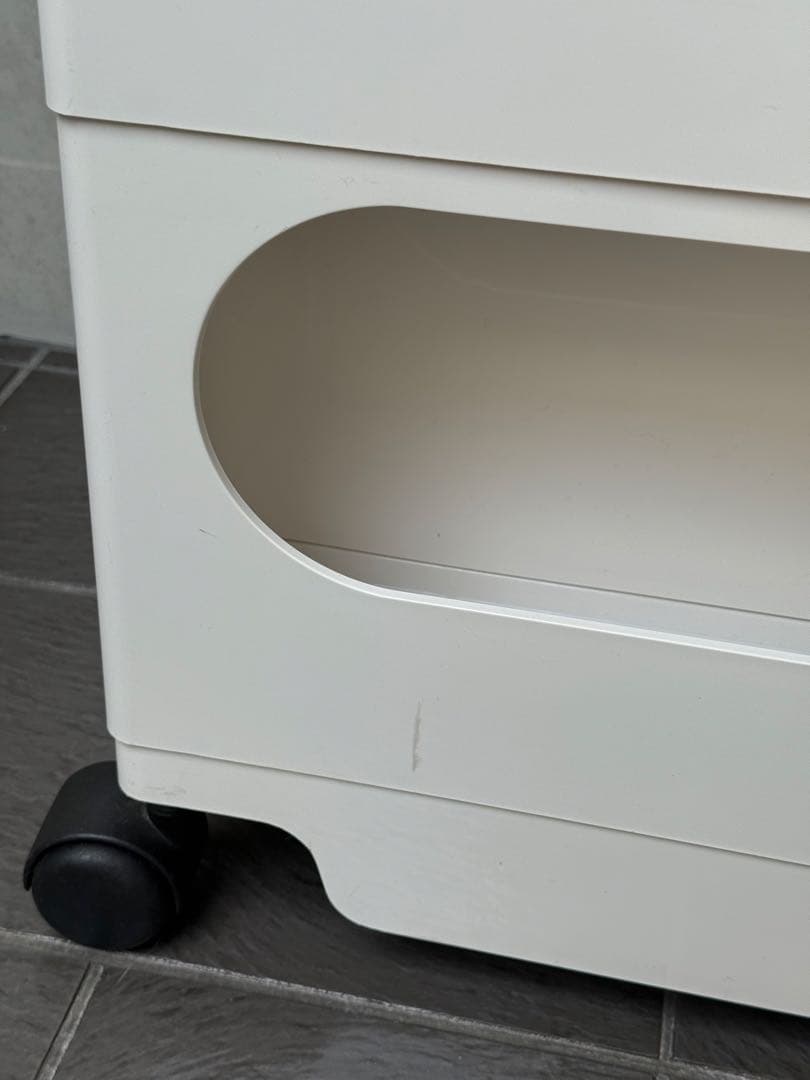 【正規品】 ボビーワゴン　3段4トレイ ホワイト　刻印