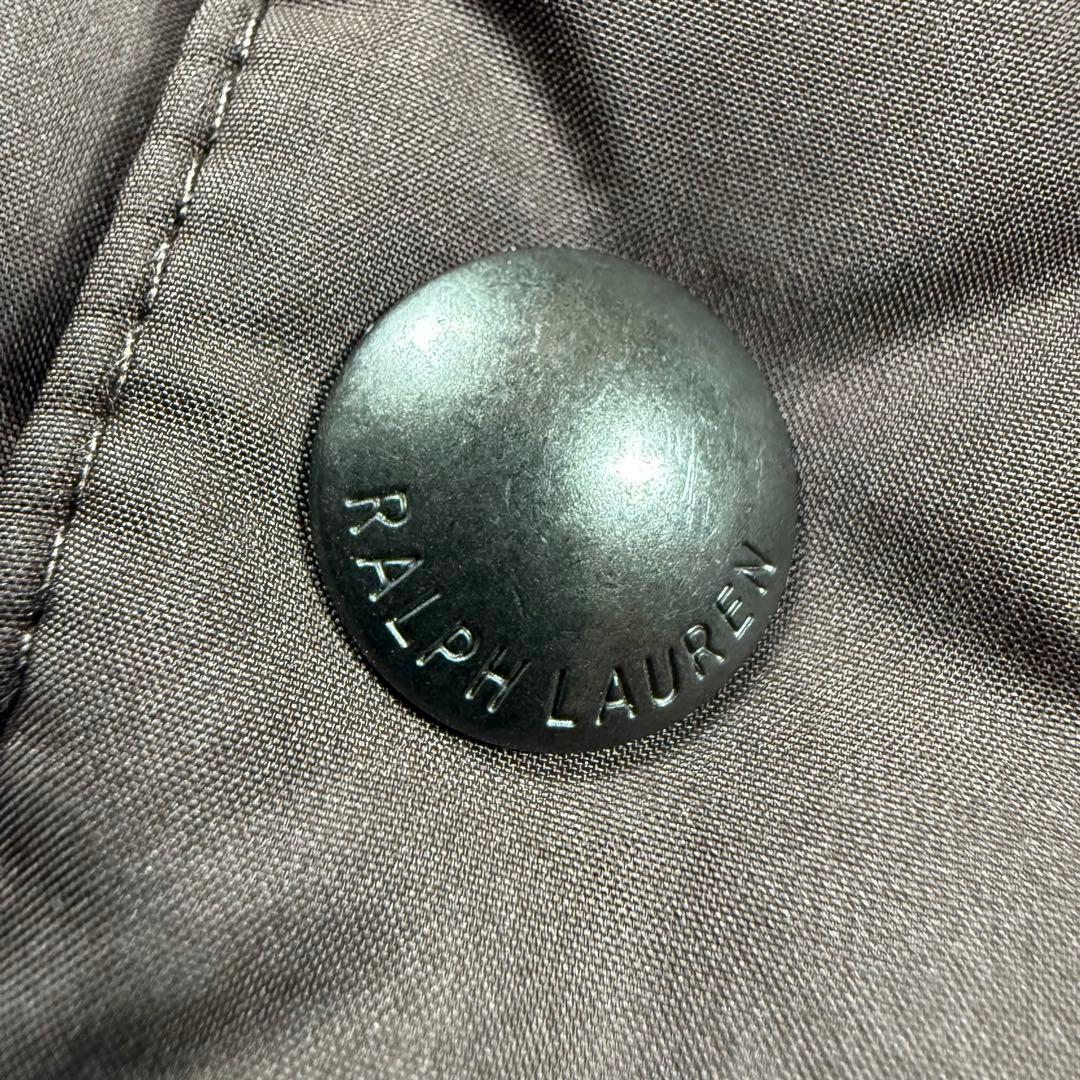 美品 ポロ・ラルフ・ローレン ダウンベスト ブラウン 2way フード M