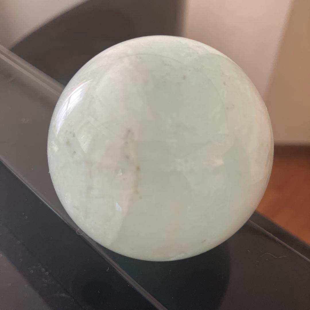 大！アクアマリン　スフィア　天然石置物　C186