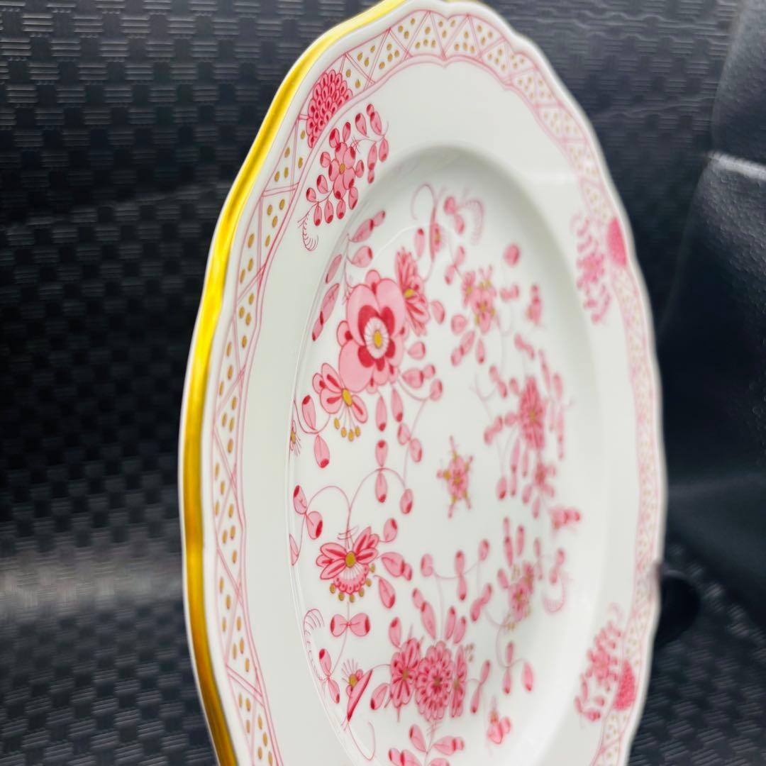 マイセン インドの華　リッチピンク　25cm ディナープレート　77