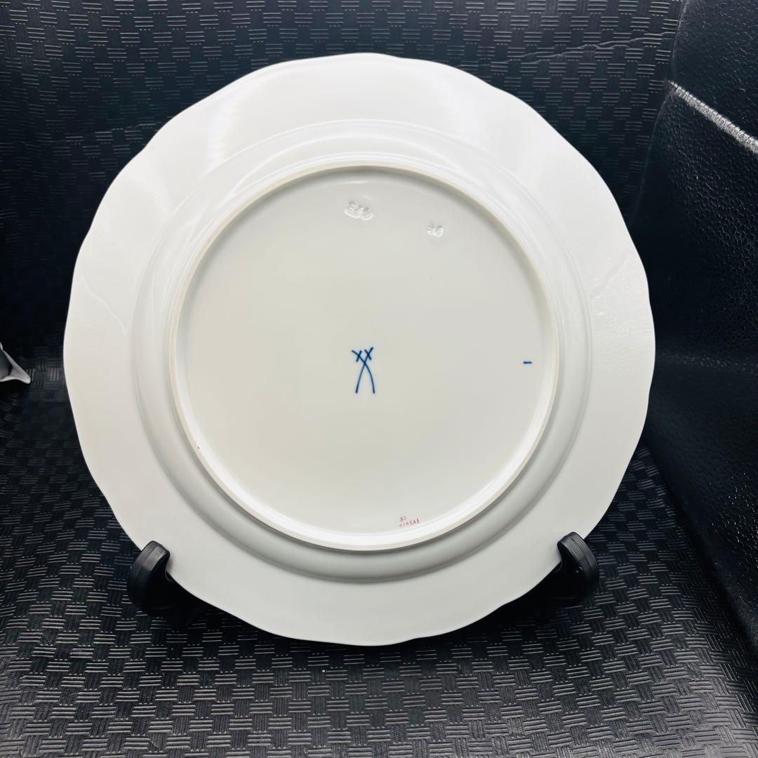 マイセン インドの華　リッチピンク　25cm ディナープレート　77