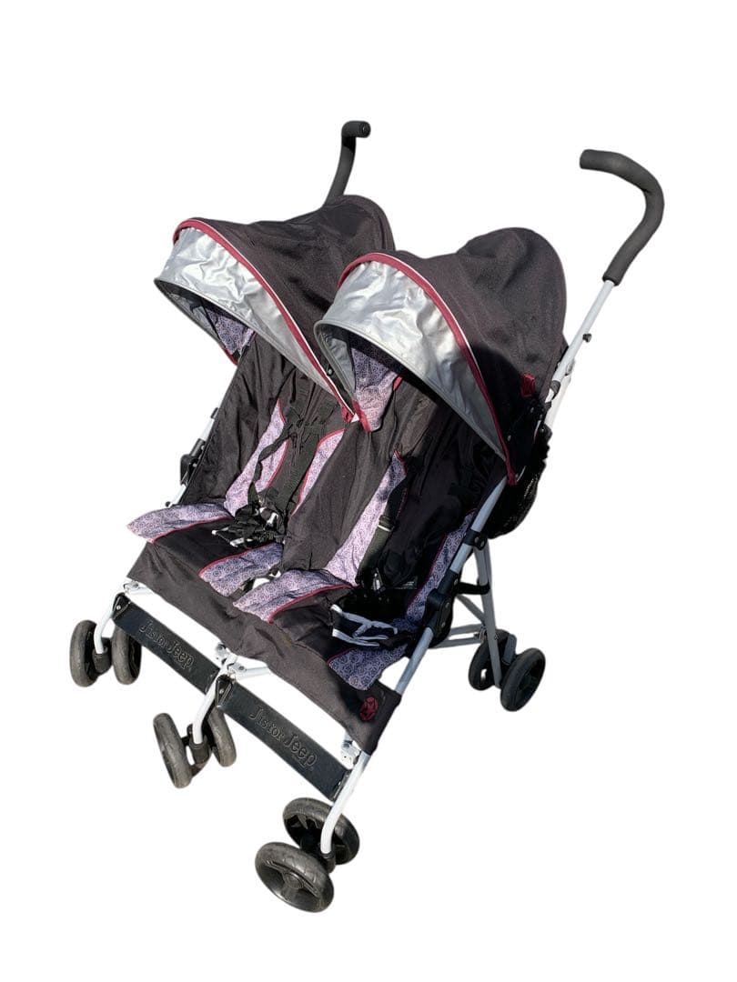 Jeep ダブルベビーカー ブラック　2人乗り 双子