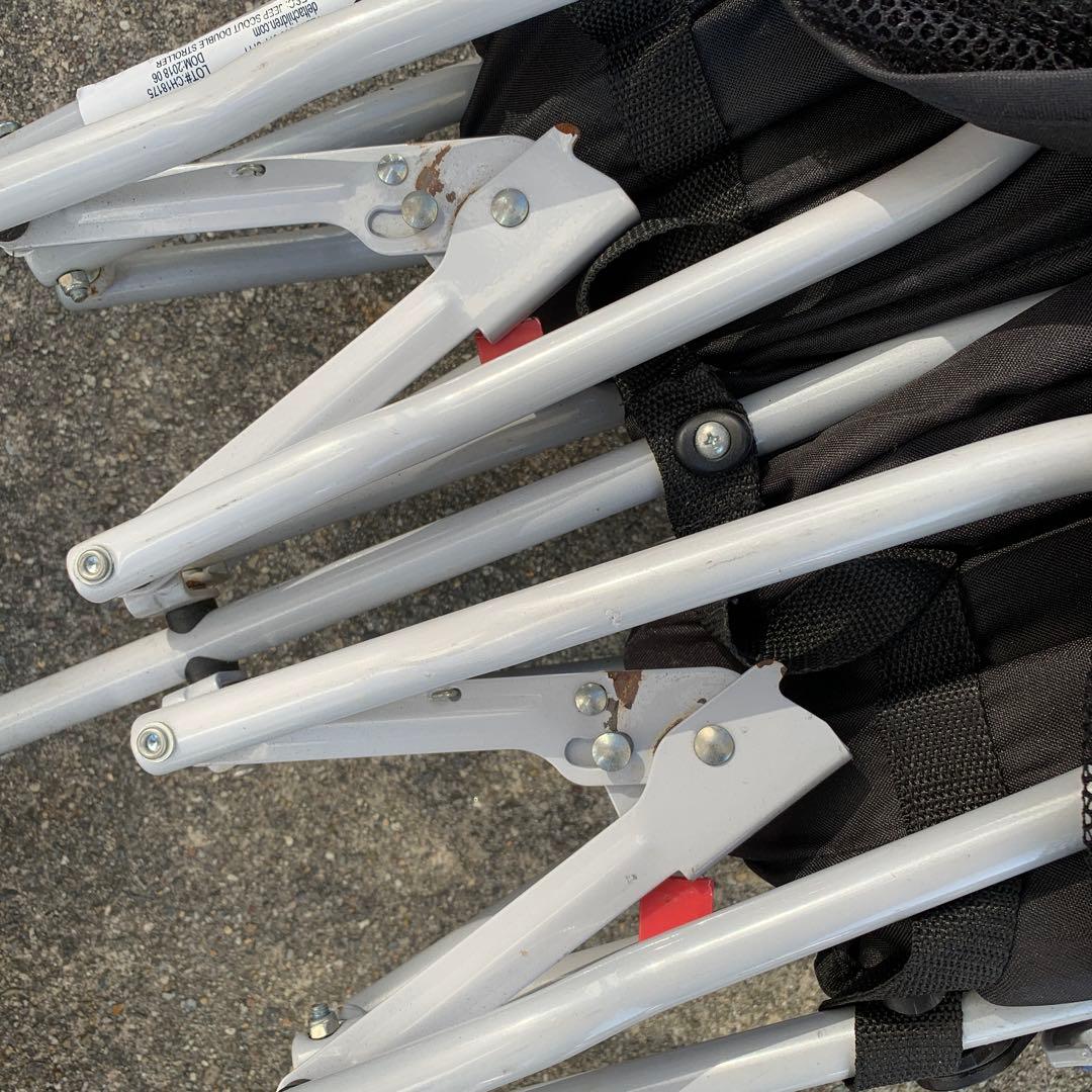 Jeep ダブルベビーカー ブラック　2人乗り 双子