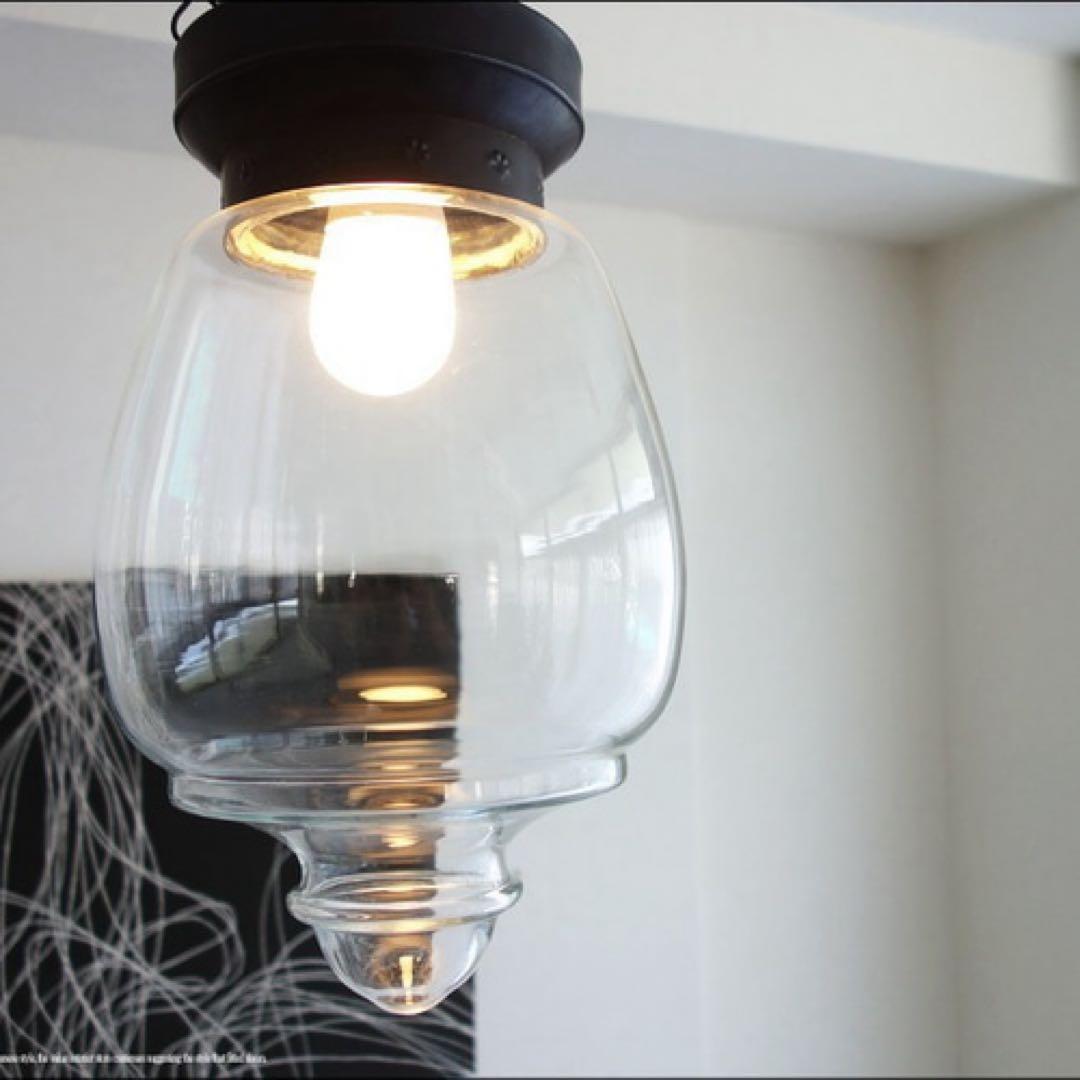 ガラス製　ペンダントライト アンティーク風