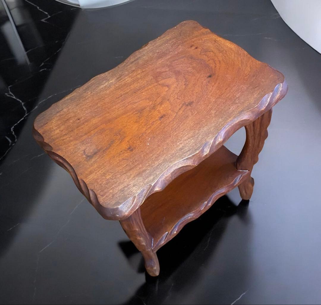 アンティーク★天然木一枚板のサイドテーブル　飾り台　洋室にも和室にも