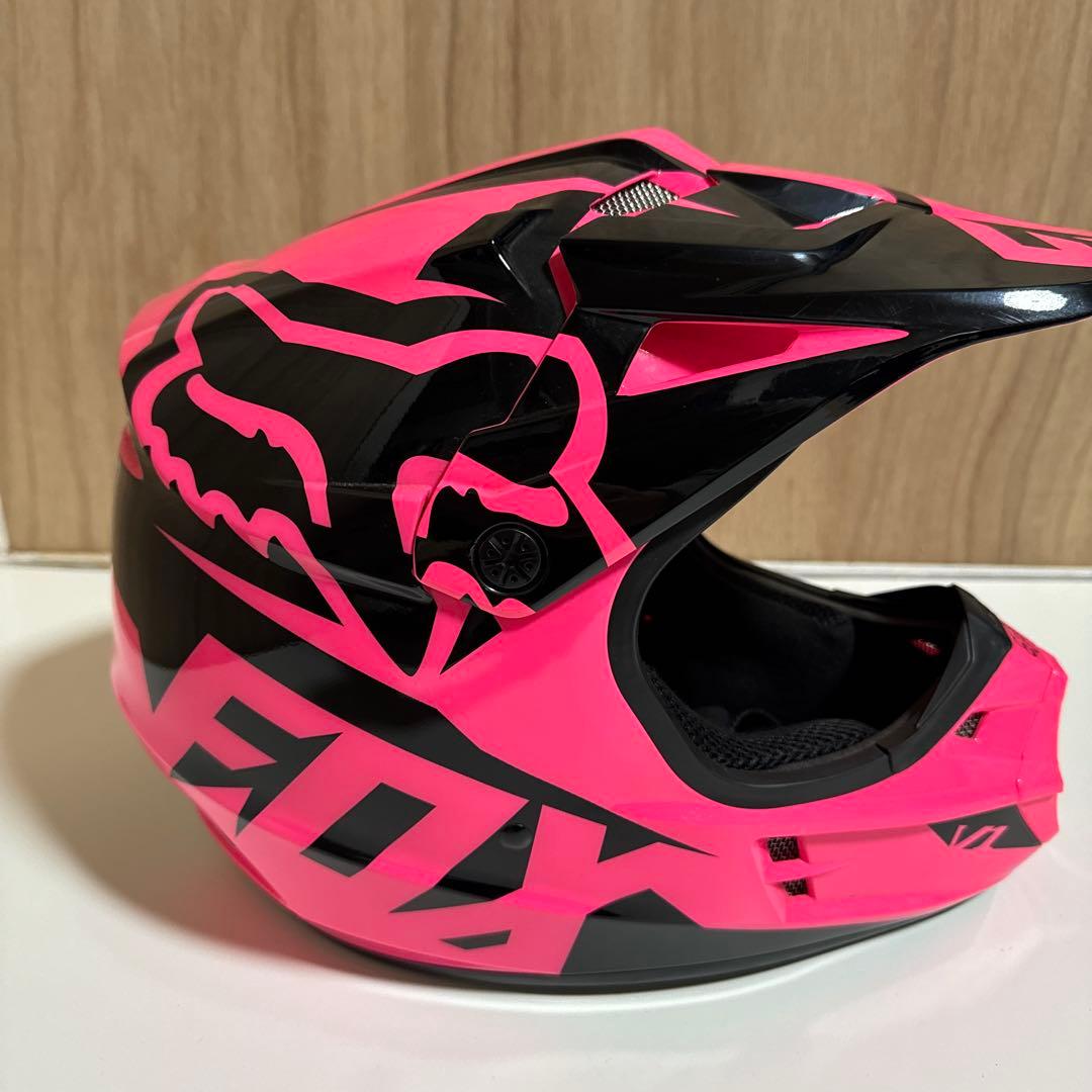 FOX モトクロス　ヘルメット　Lサイズ　ピンク　V1 59-60 オフロード