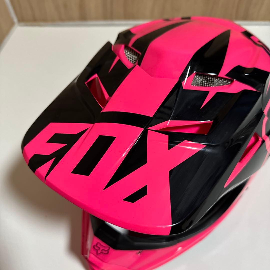 FOX モトクロス　ヘルメット　Lサイズ　ピンク　V1 59-60 オフロード
