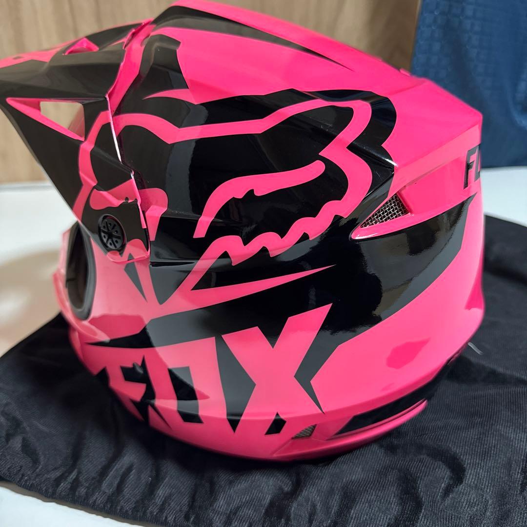FOX モトクロス　ヘルメット　Lサイズ　ピンク　V1 59-60 オフロード
