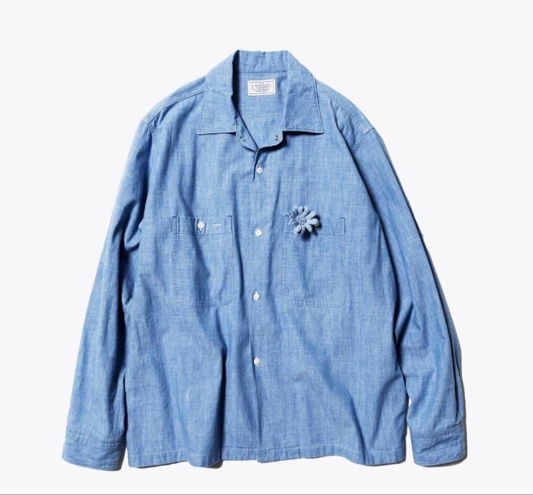 Unlikely シャンブレー シャツ オープンカラー 希少サイズ XL