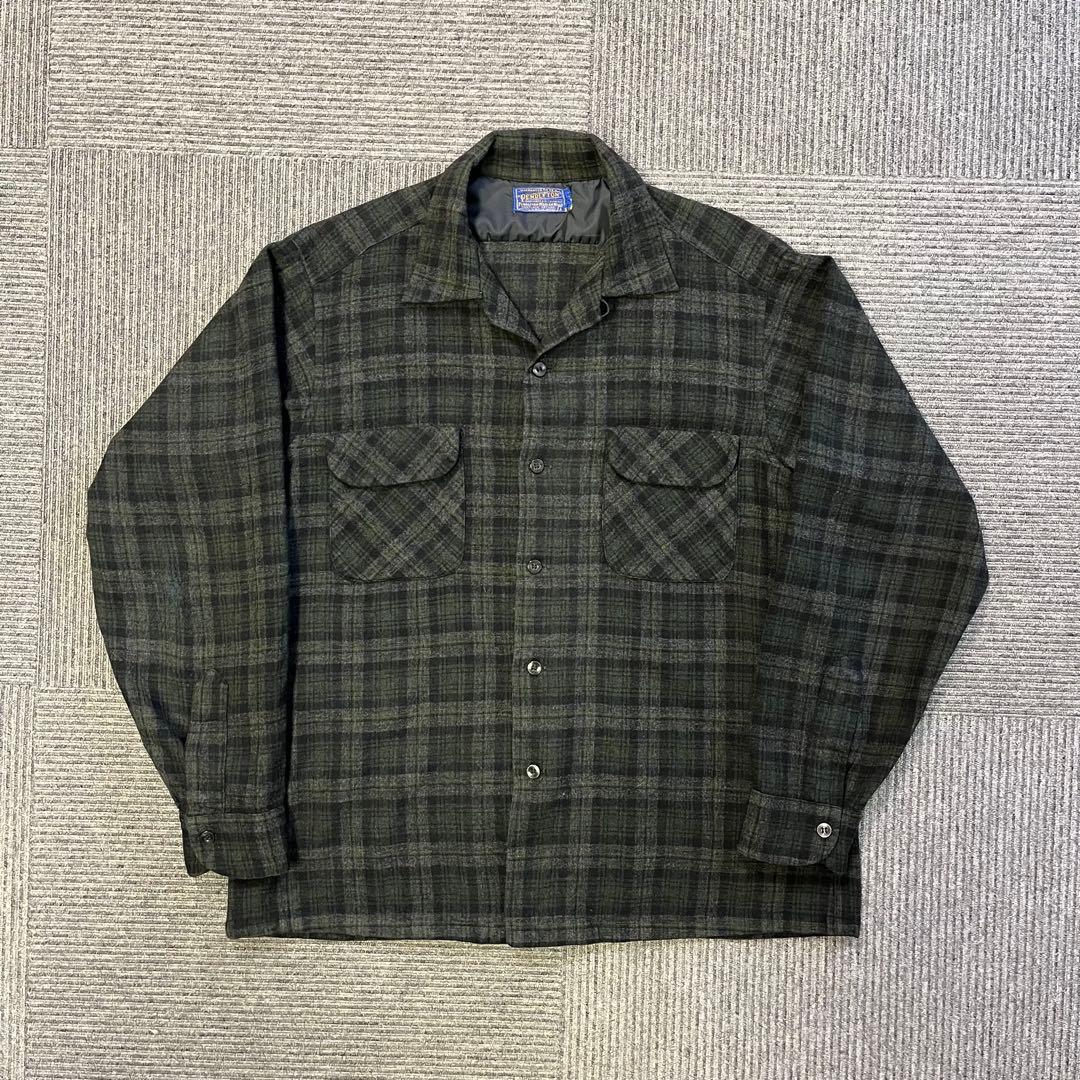 60s Pendleton ボードシャツ レアカラー size L ブラック