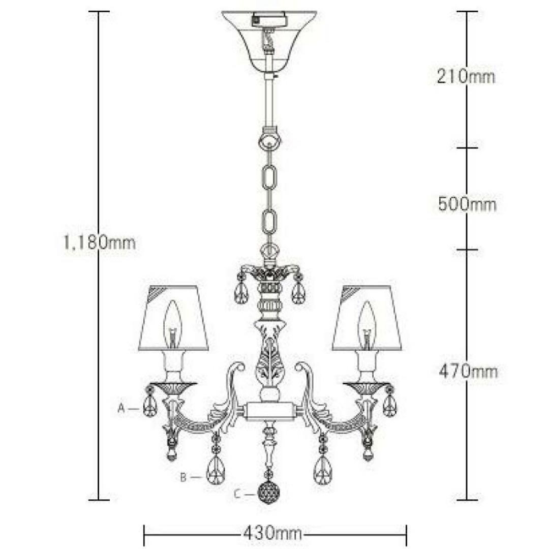 Umbrella ホワイトシャンデリア 4灯