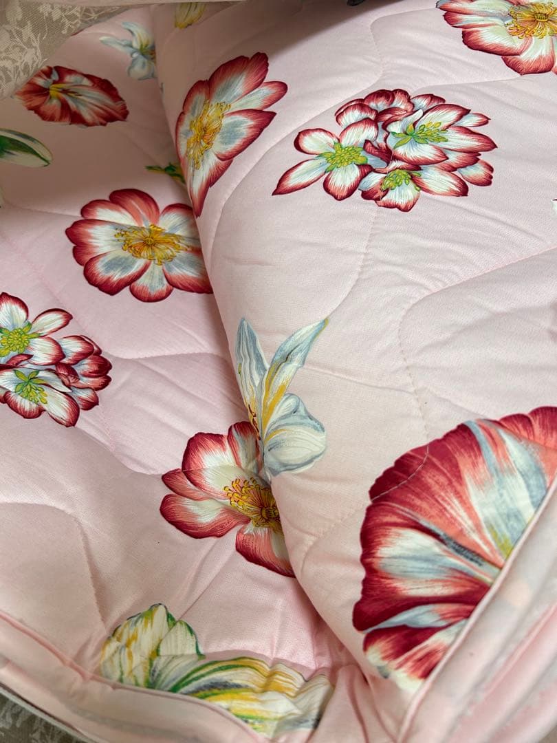 【極美品】丸八真綿　高級羊毛敷きパッド ダブル（140cm x 205cm）