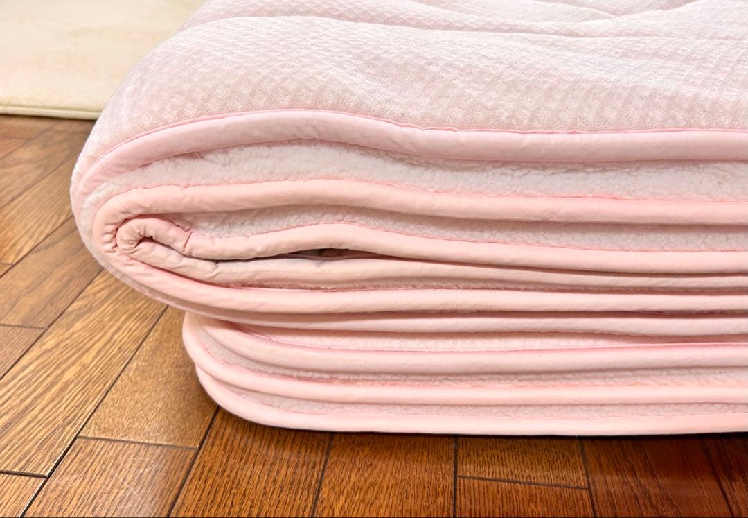 【極美品】丸八真綿　高級羊毛敷きパッド ダブル（140cm x 205cm）