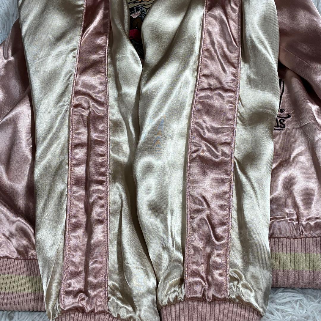 美品✨VANSON × ルーニー スカジャン 希少ピンクゴールド×ブラック