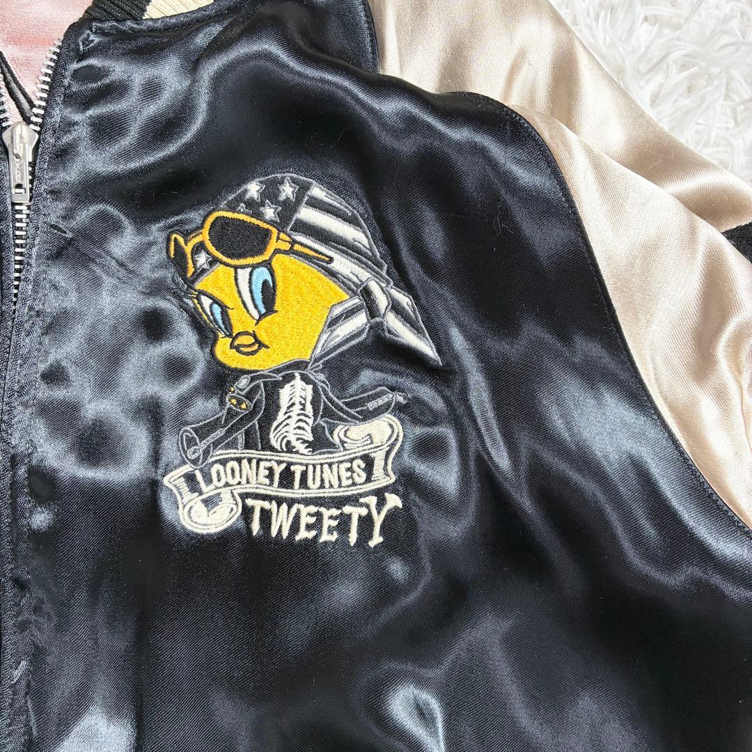 美品✨VANSON × ルーニー スカジャン 希少ピンクゴールド×ブラック