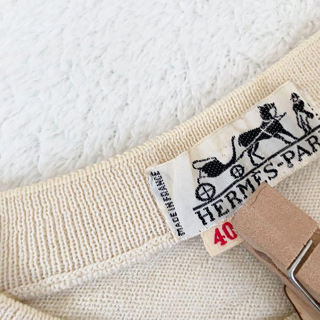 バニラHERMES スポーツ　セーター　コットン　モノグラム　40