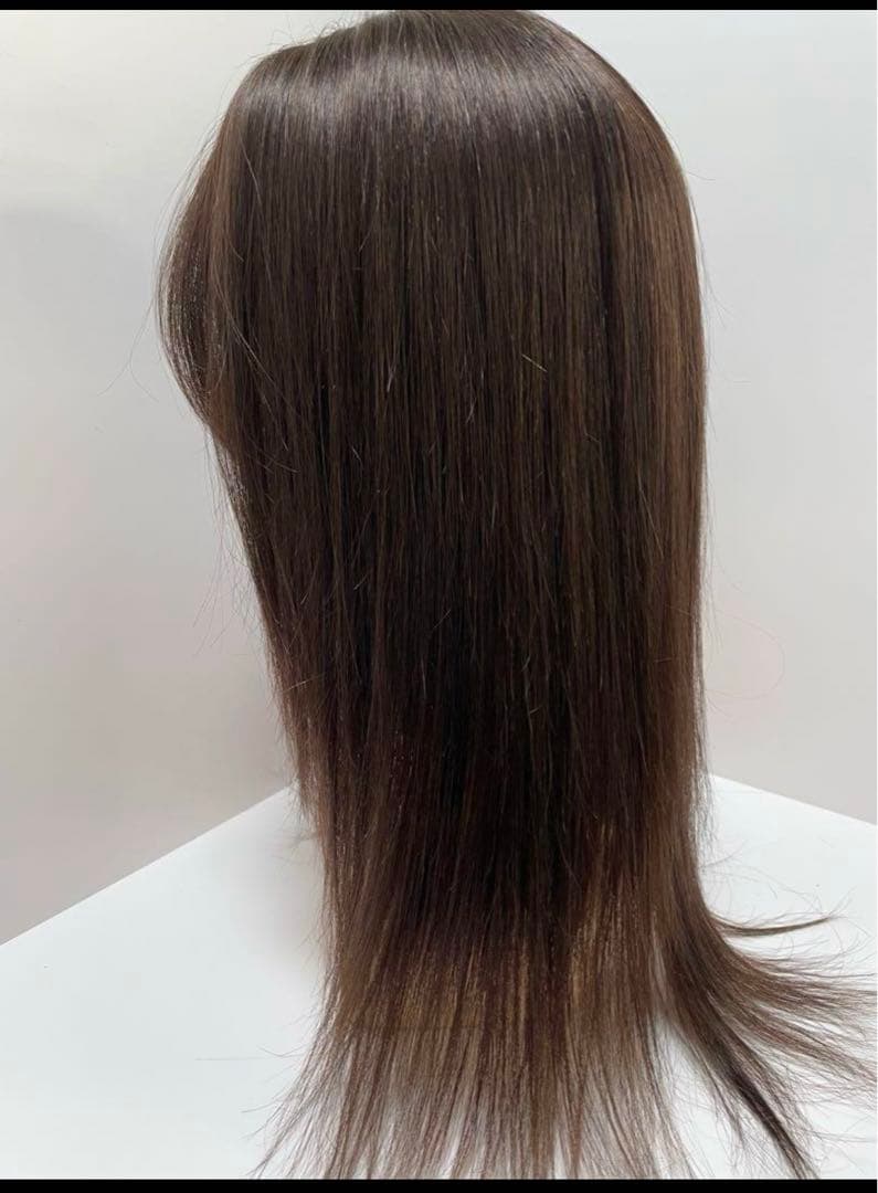 【限定値下げ】新品未使用/フルウィッグ人毛100%人毛ウィッグ医療ウィッグロング