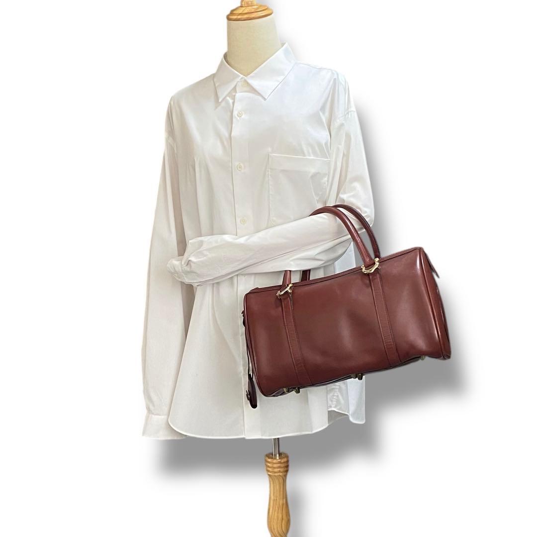 Cartier カルティエ マストライン ミニボストン 南京錠 鍵付き レザー