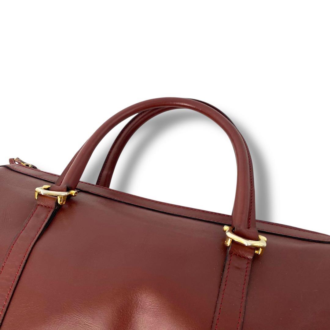 Cartier カルティエ マストライン ミニボストン 南京錠 鍵付き レザー