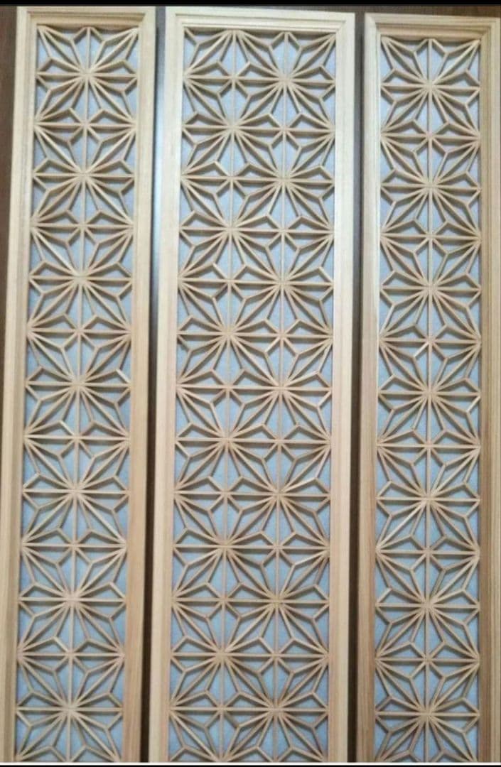 62 ❣️特価❣️麻の葉組子アクリル板入り　3枚一組