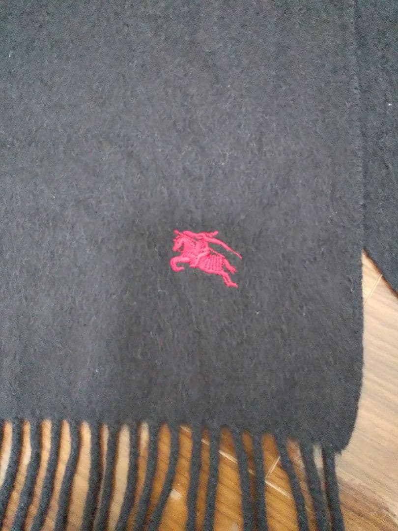 BURBERRY バーバリーロンドン カシミヤ100%マフラー ブラック