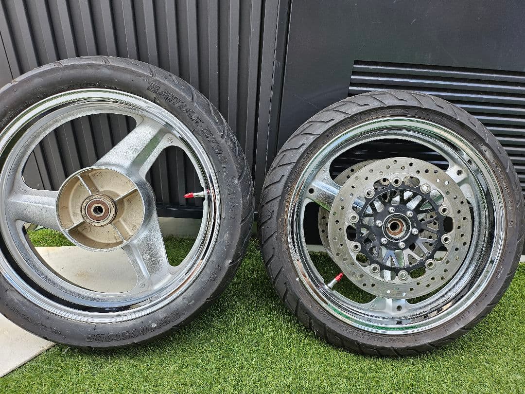 cb400sf 　nc31　前後ホイールセット　メッキ