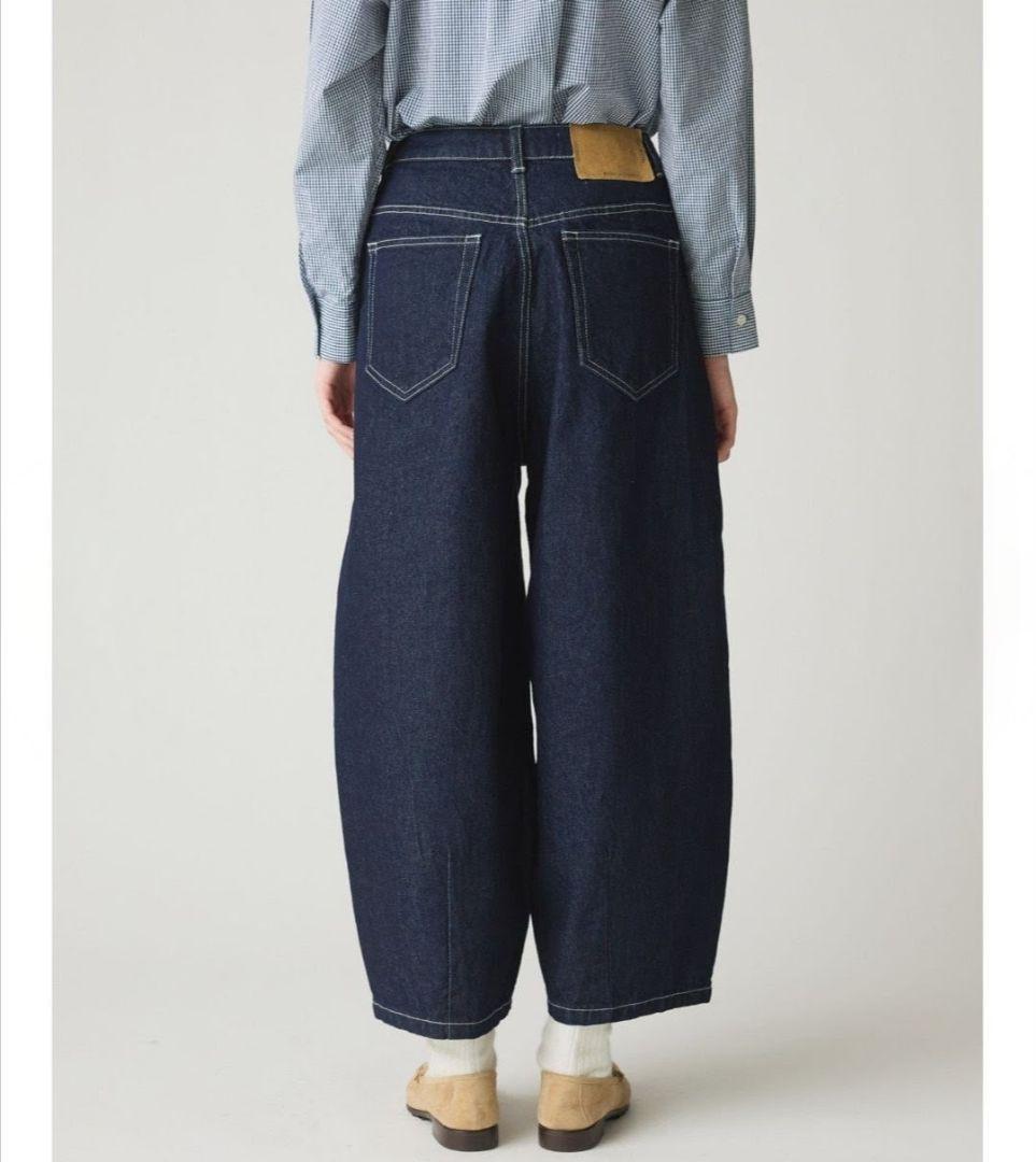 濃紺 極美品 ミディウミ ハイウエスト カーブデニム ワイドデニム M