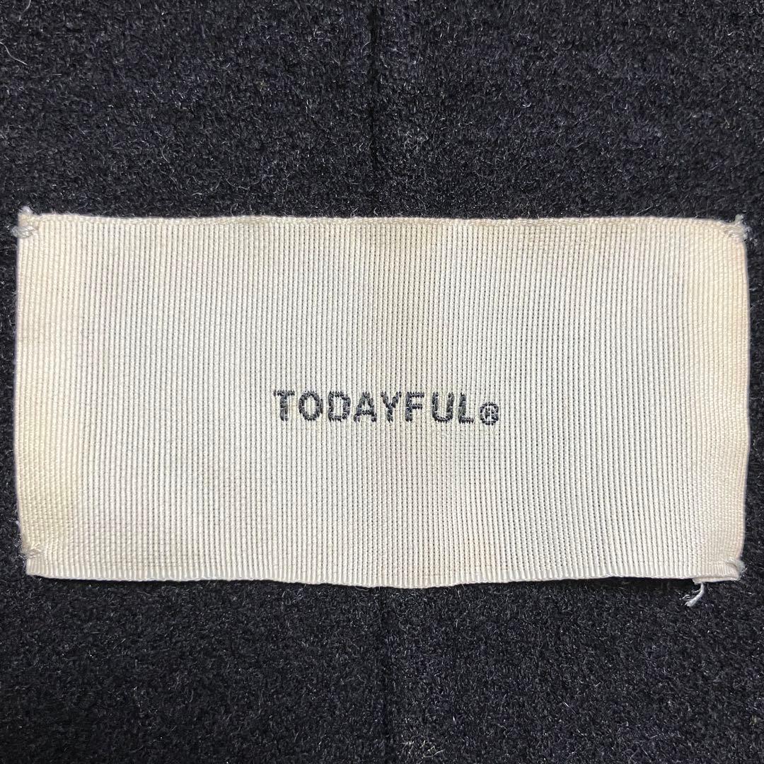 【近年✨大きなポッケ】TODAYFULウールオーバーコート ロング黒トゥデイフル