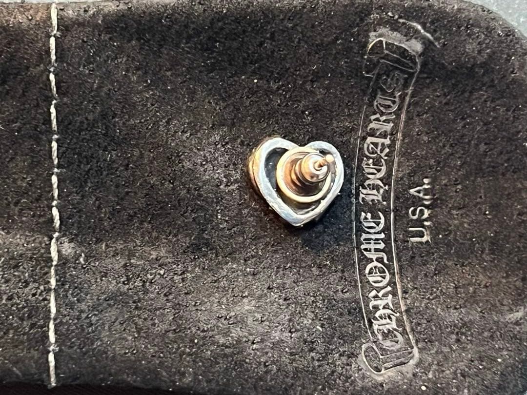 YAMAN様ChromeHeartsハートスタッドピアス片耳 正規品ギャランティ