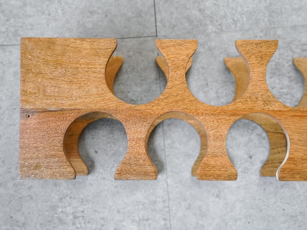 ヴィンテージ ボトルラック/収納シェルフ モダン ミッドセンチュリー