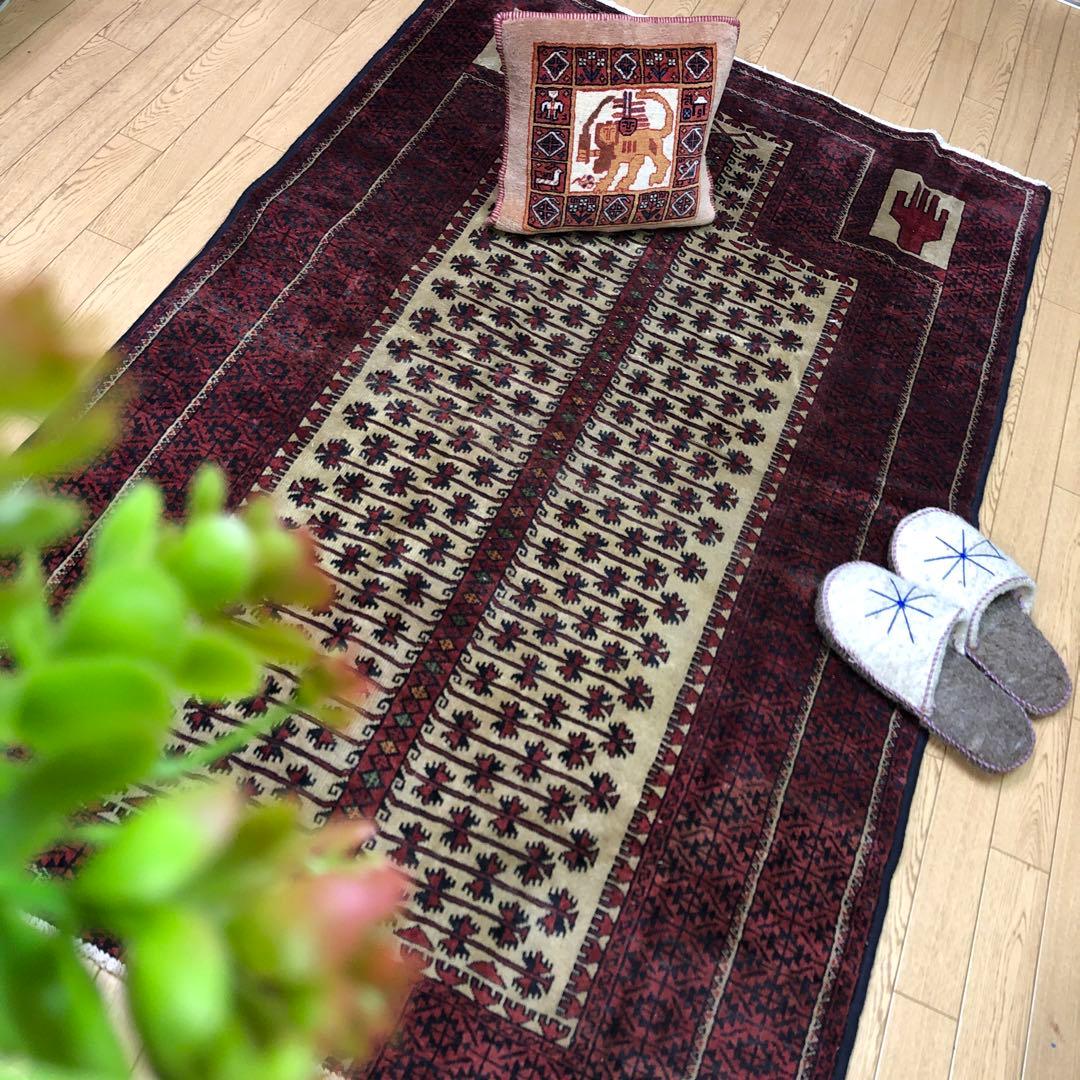 ペルシャ絨毯 ペルシャヴィンテージラグ 180x115 手織り オールド