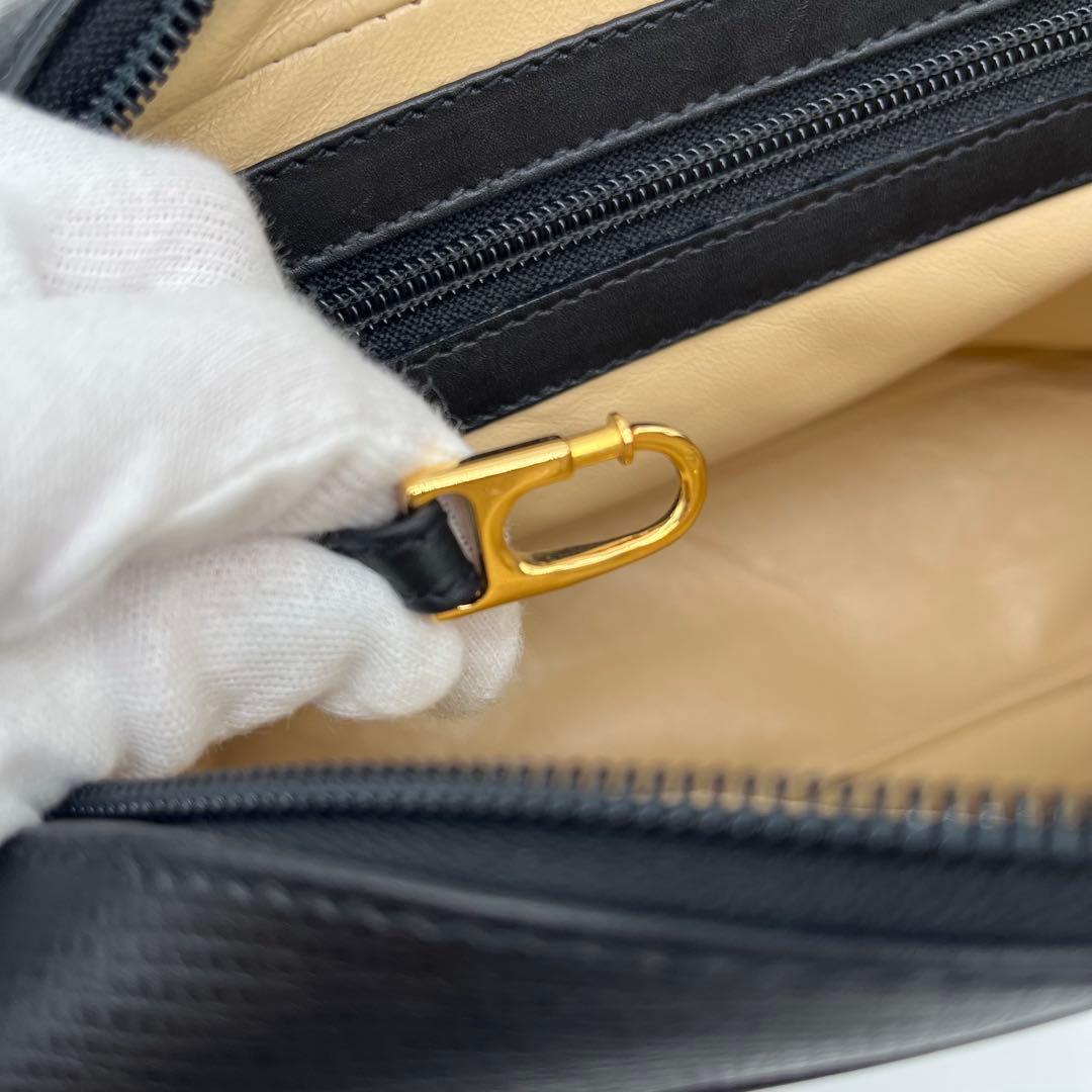 【美品】ハンティングワールド キャリーオール メッセンジャー レザー ブラック