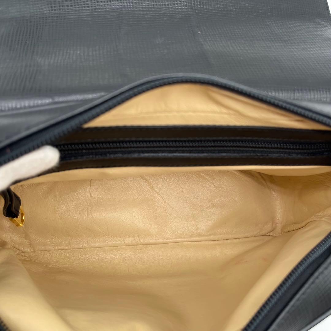 【美品】ハンティングワールド キャリーオール メッセンジャー レザー ブラック