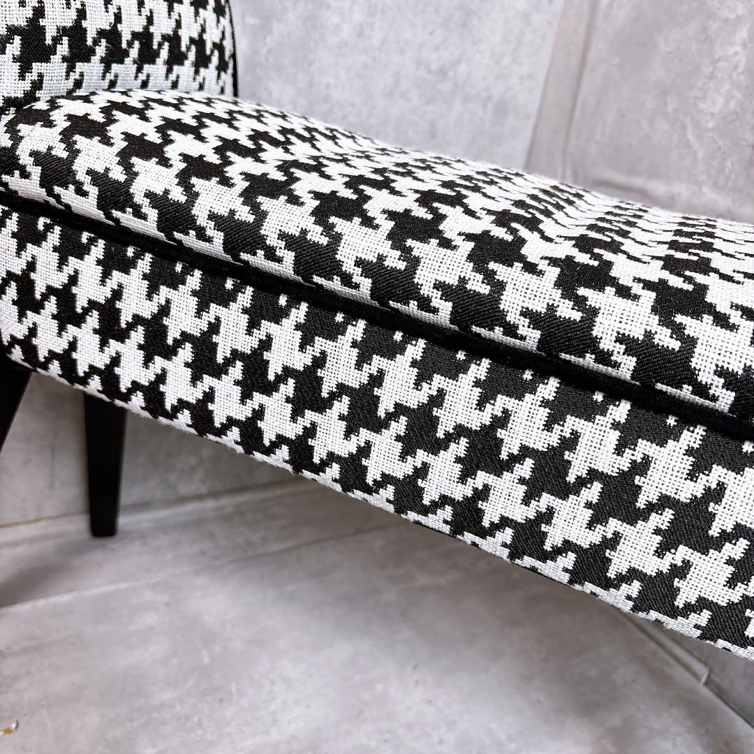 【美品】かわ畑 スツール 千鳥柄 S 66×23×52cm