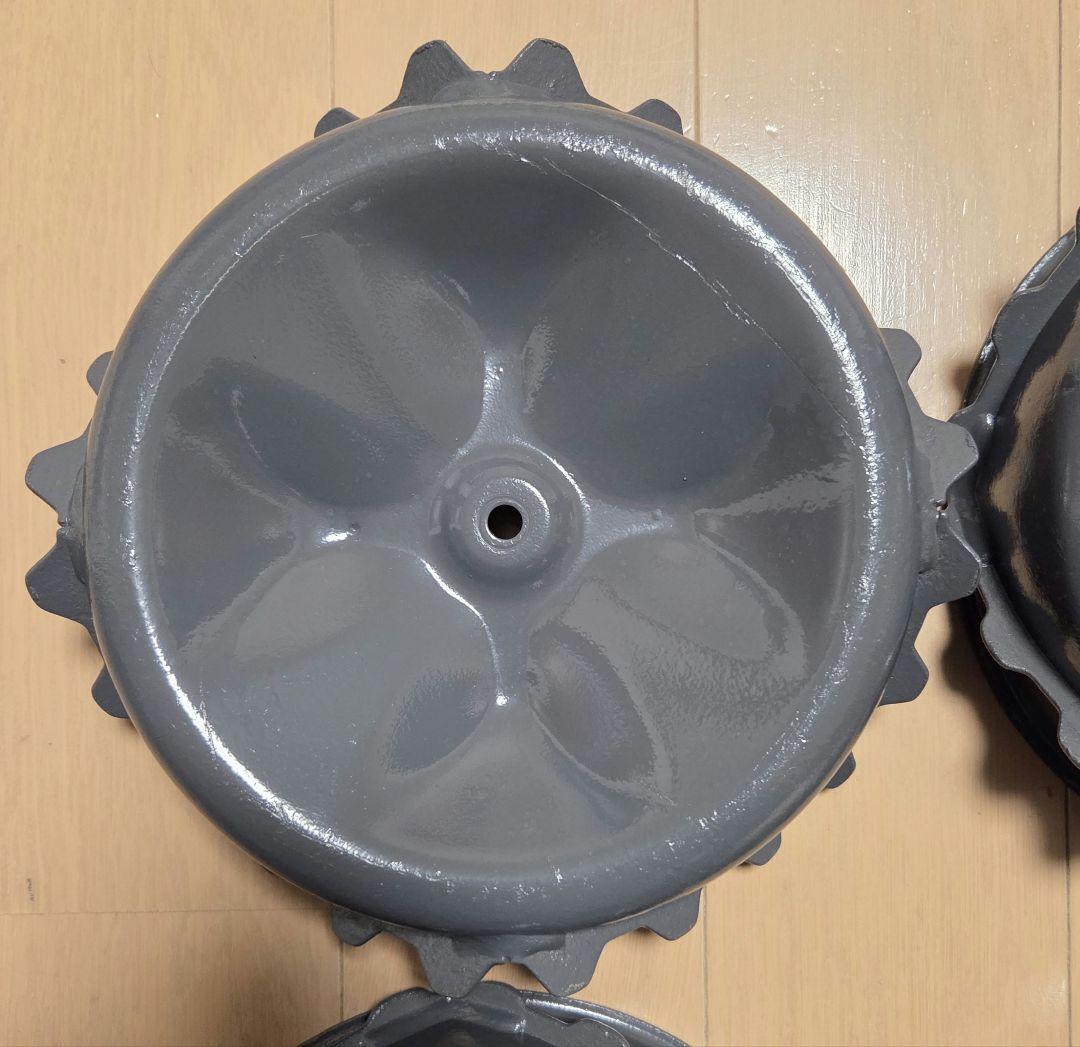 送料込み❗スパイダーモアーSP850スパイクタイヤ4個セット、農機具、草刈機