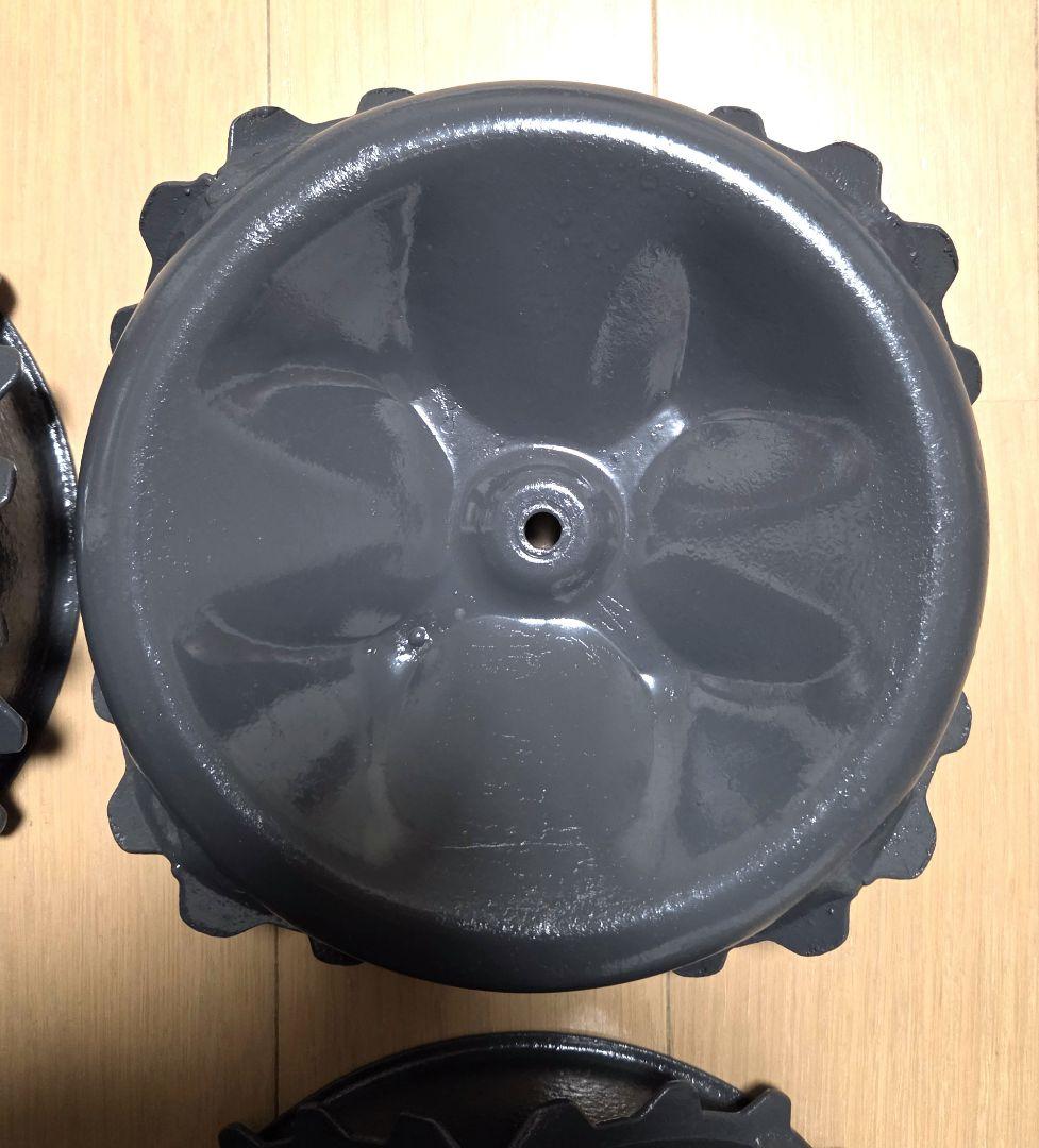 送料込み❗スパイダーモアーSP850スパイクタイヤ4個セット、農機具、草刈機