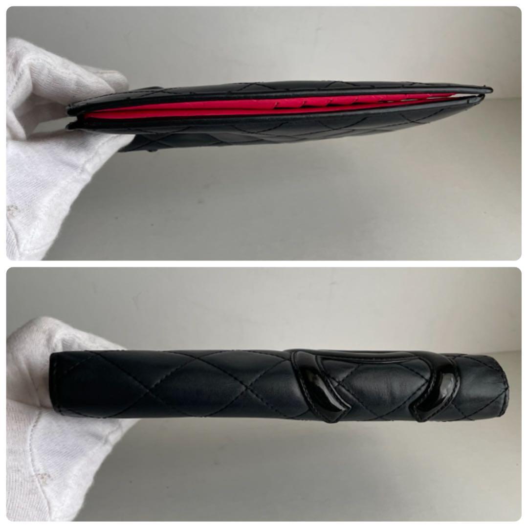 箱カードシール有り✨シャネルカンボンラインマトラッセ長財布ピンクCHANEL