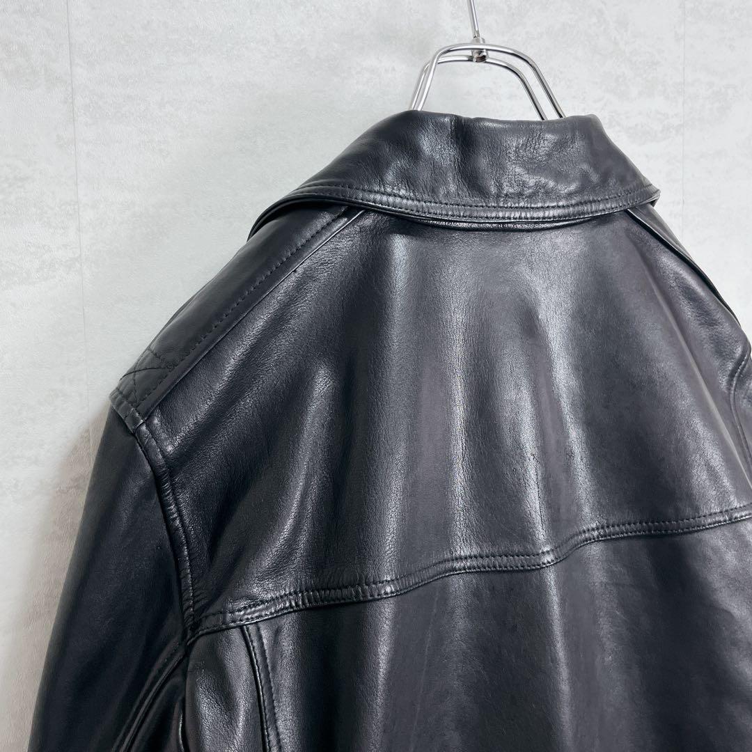 『オールセインツ』オーバーサイズ ダブルライダースジャケット 羊革 バイカー