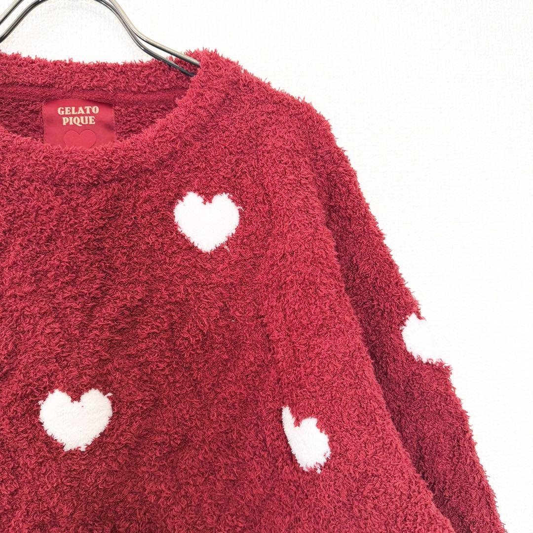 ジェラートピケ ハート柄 ルームウェア 2点セット