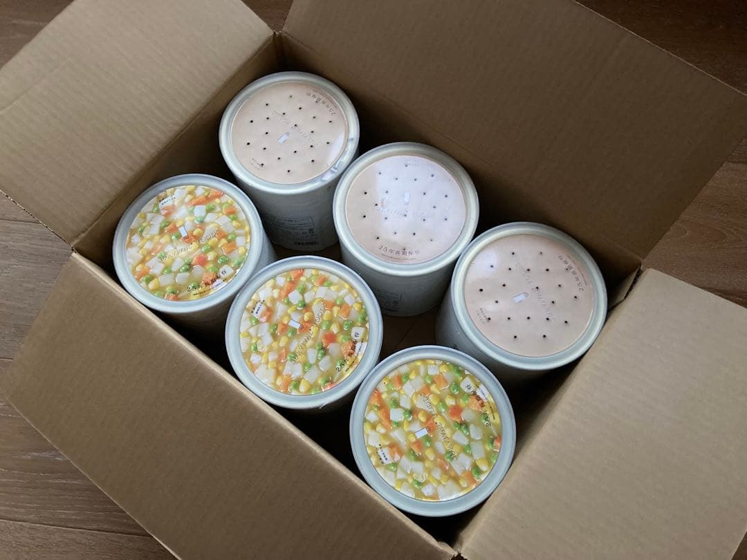 サバイバルフーズ クラッカー&野菜シチュー 大缶 各3個 2041年3&6月迄