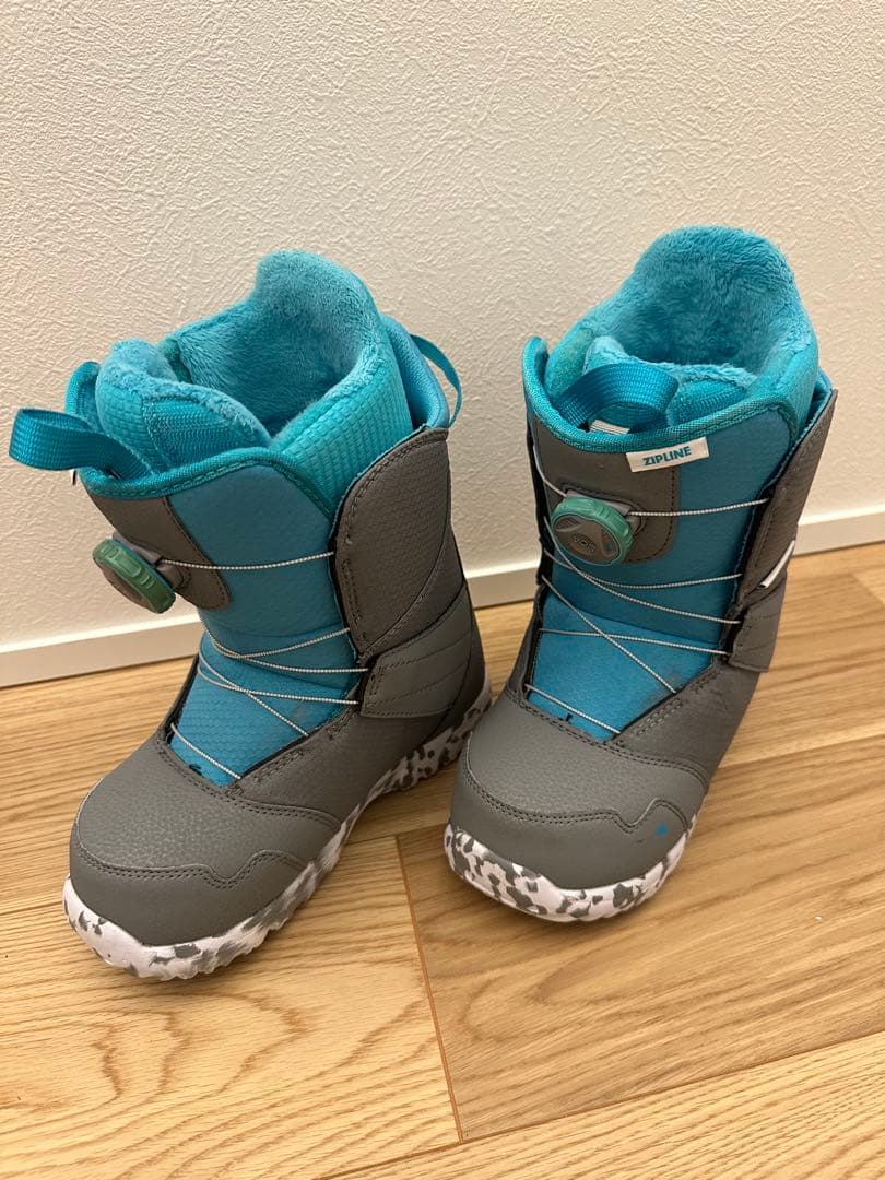 burton zipline boaキッズ　子ども用スノーボードブーツ グレー