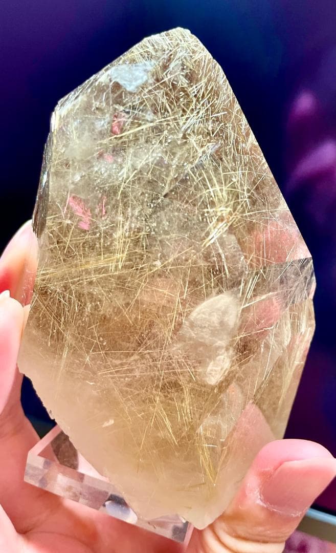 400g ルチル入り水晶 ルチルクォーツ