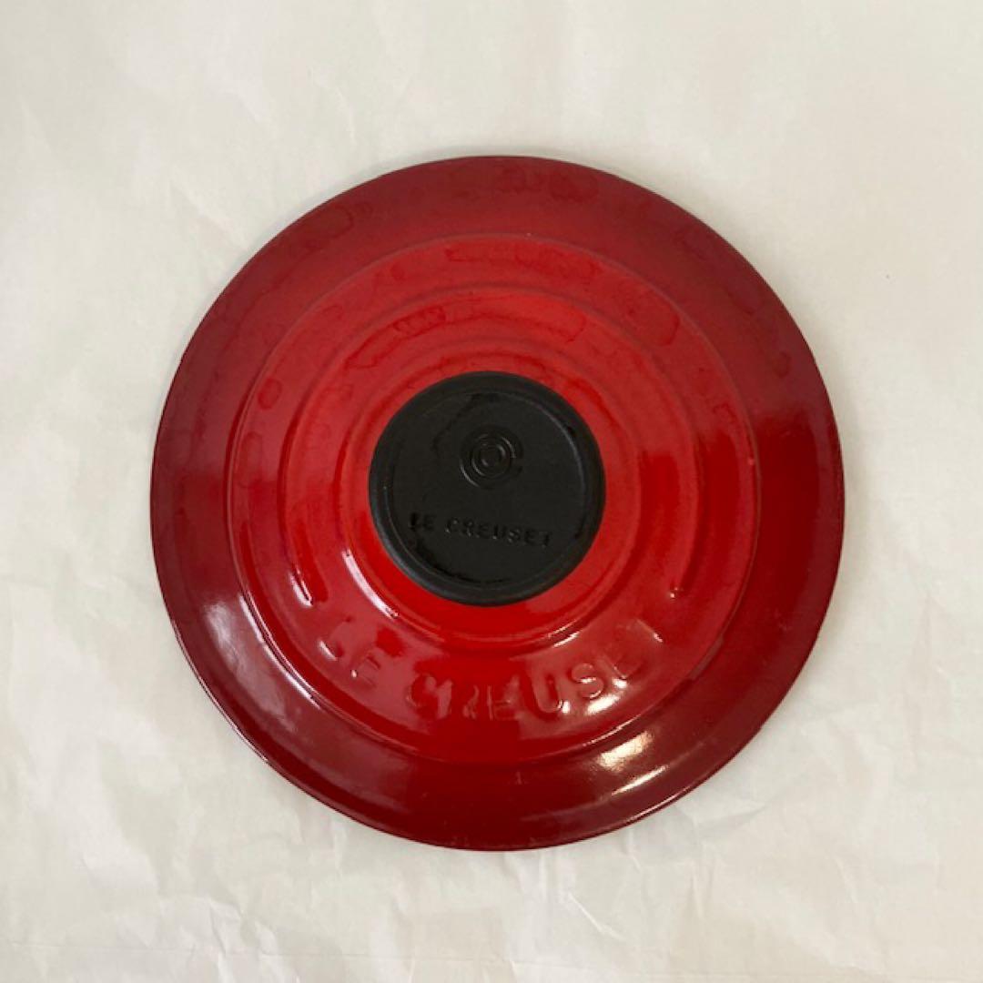 Le Creuset 両手鍋 14 ココットロンドチェリーレッド　鋳鉄　ホーロー