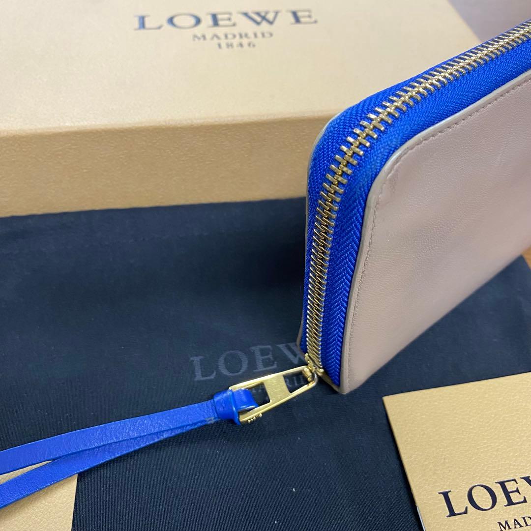 新品同様‼️ロエベ　LOEWE 財布　長財布　アナグラム　ラウンドファスナー