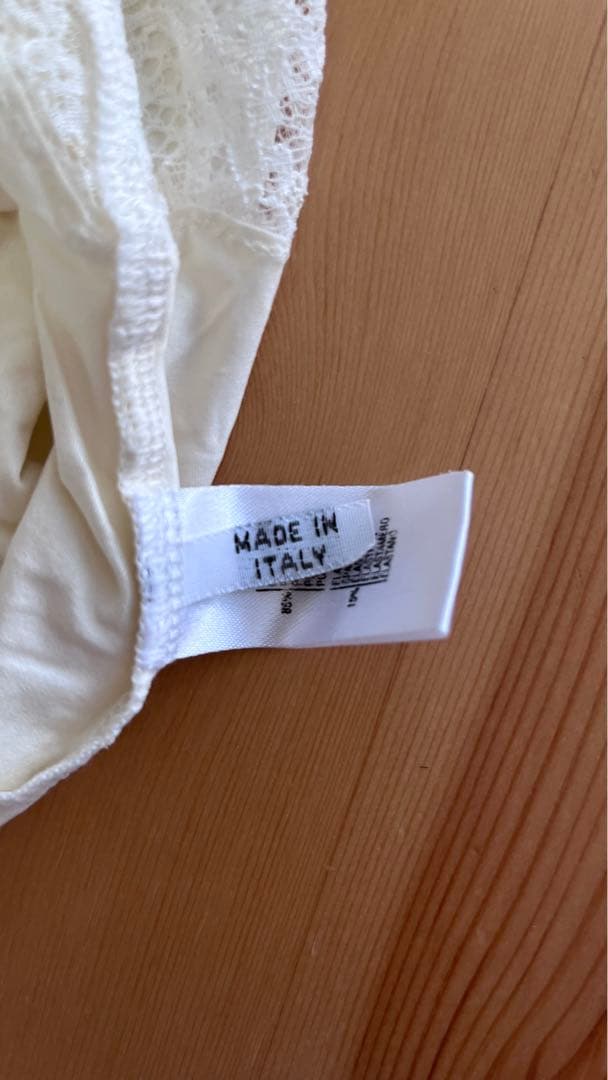 ラペルラ　LA PERLA アイボリー レース キャミソール　丈長め　ストレッチ