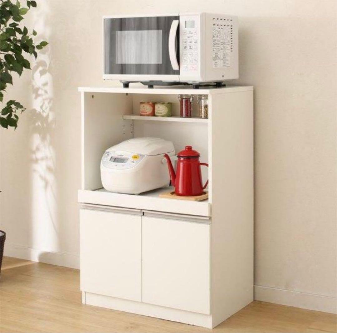 ニトリ レンジ台 フォルムN RE9060WH ホワイト キッチン収納