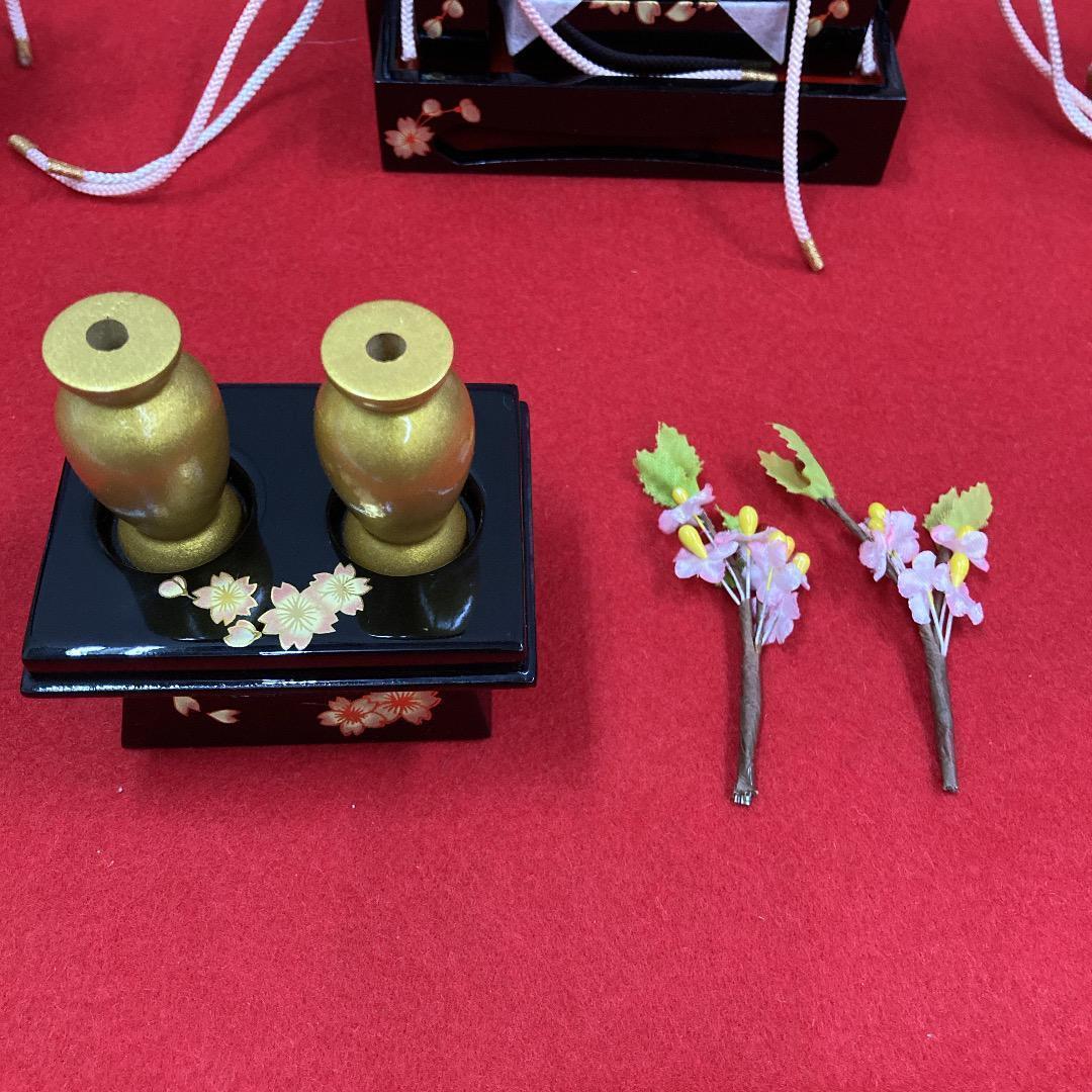 D3-5 可愛い！雛道具25号６点セット　ひな道具　三段飾り道具　雛人形　重箱