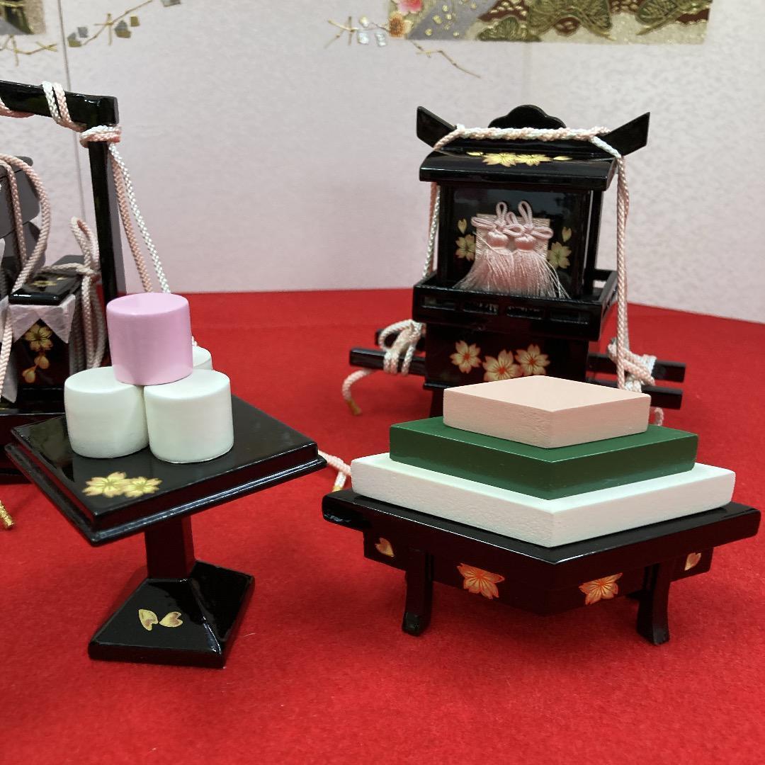 D3-5 可愛い！雛道具25号６点セット　ひな道具　三段飾り道具　雛人形　重箱