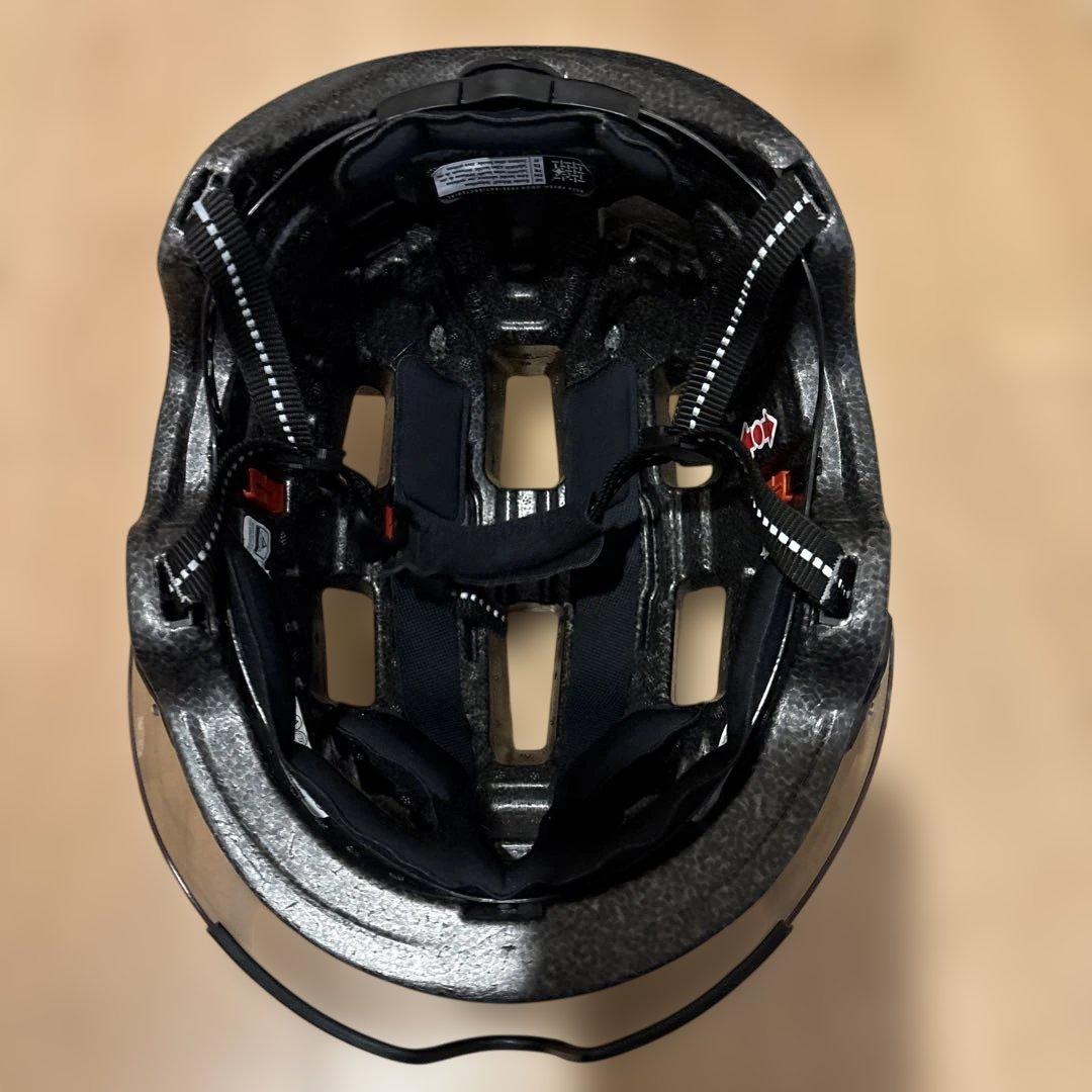 ガジュマル ウベックス自転車ヘルメット バイザLEDライト58-61 cm